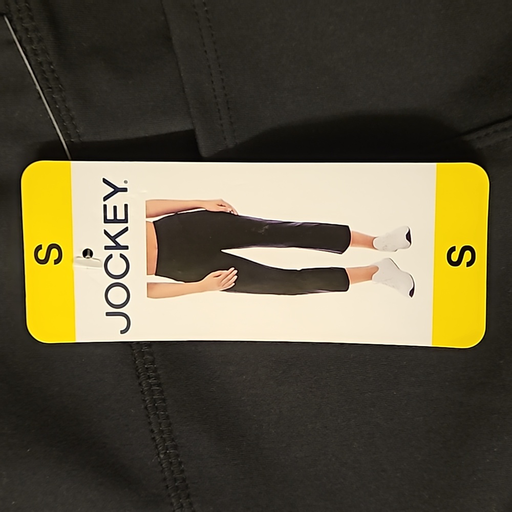 NWT Jockey Ladies' Cropped Slit Flare Pant Black Small